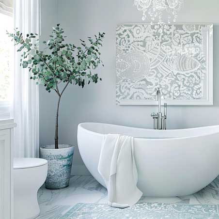 Professionally decorated bathroom in a London apartment